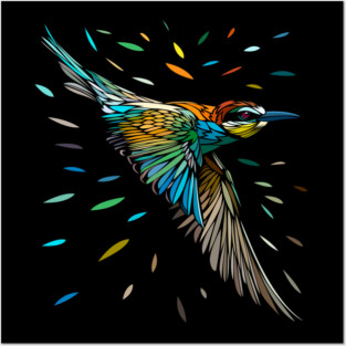 Tribal tropical sparrow Posters and Art