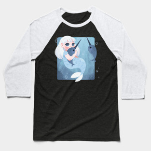 Narwhal Mermaid Baseball T-Shirt