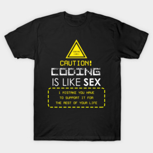 Coding is like Sex T-Shirt