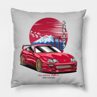 JDM Red Supra MK4 Pillow