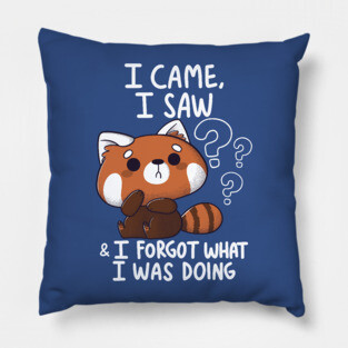 Forgetful Red Panda Pillow