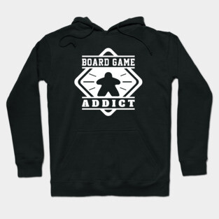 Board Game Addict - Board Games Gamer, Tabletop Nerd and Geek, Meeples Hoodie