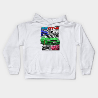 JDM Legend Nissan Skyline GTR R34 Kids Hoodie