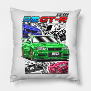 JDM Legend Nissan Skyline GTR R34 Pillow