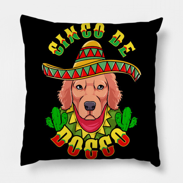 Cinco de Doggo Funny Labrador Dog for Cinco de Mayo graphic Pillow by creative