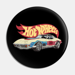 Retro Corvette Classic Car Pin