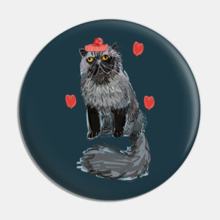 Alfredo-Cat with beret Pin