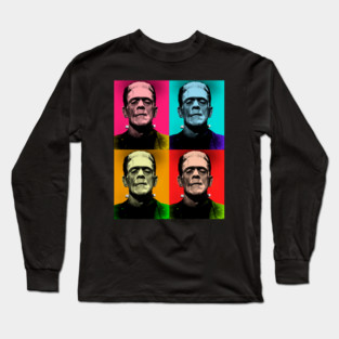 Frankenstein pop art Long Sleeve T-Shirt