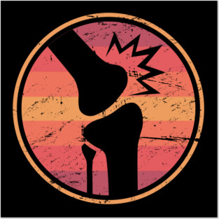 Retro Joint Replacement Knee Surgery Graphic Posters and Art