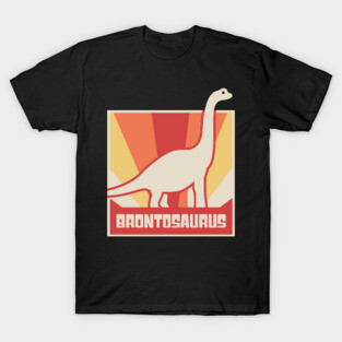 Vintage Long Neck Dinosaur Brontosaurus T-Shirt