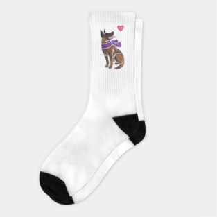Watercolour Dutch Shepherd Socks