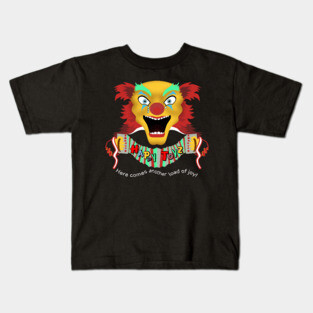 Maximum Overdrive Happy Toyz Truck Clown Kids T-Shirt