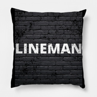Lineman brickwall heroes of football Pillow