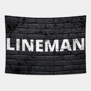 Lineman brickwall heroes of football Tapestry