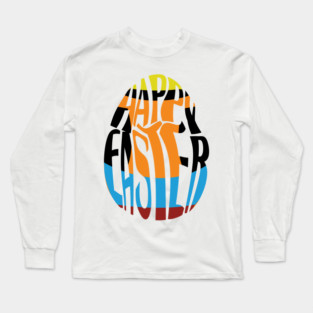 Goofy Happy Easter Egg Long Sleeve T-Shirt