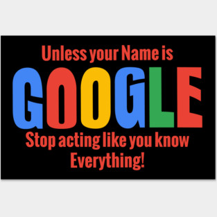 Stop Acting like Google Posters and Art