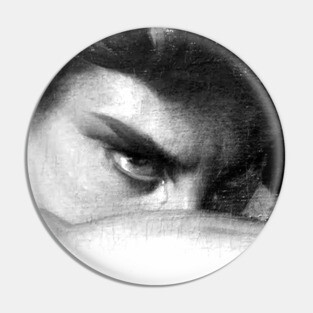 reinterpretation of the gaze of The Fallen Angel black and white (oil on canvas), Alexandre Cabanel Pin