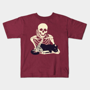 Cat and Skeleton Kids T-Shirt