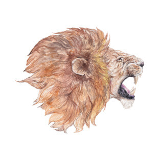 Roaring Watercolor Lion T-Shirt