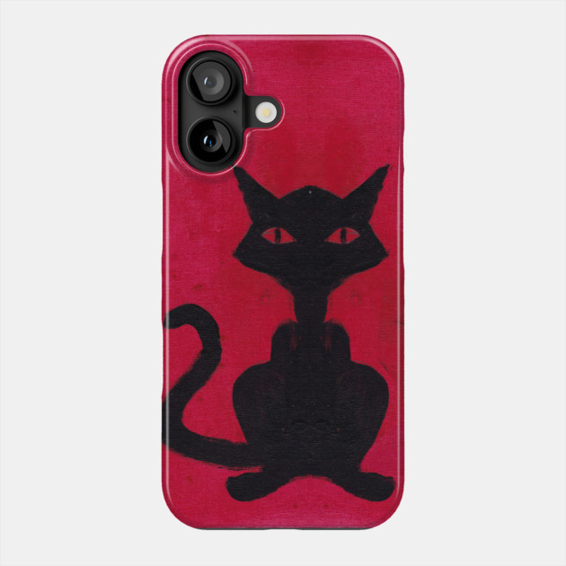 BLACK CAT Phone Case by droidmonkey