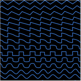 Synthesizer Waveforms for Musician Posters and Art