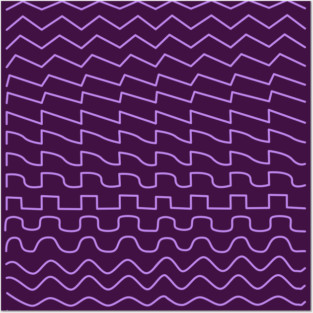 Synthesizer Waveforms for Musician Posters and Art