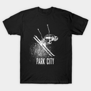 Park City Utah Retro Downhill Skier Ski Vacation Souvenir T-Shirt