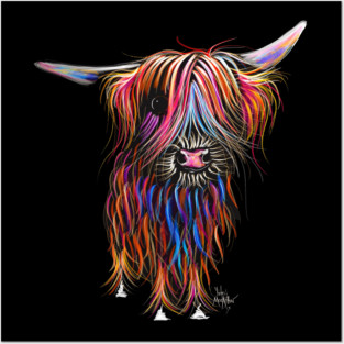 SCoTTiSH HiGHLaND CoW ' The Colourful One ' Posters and Art