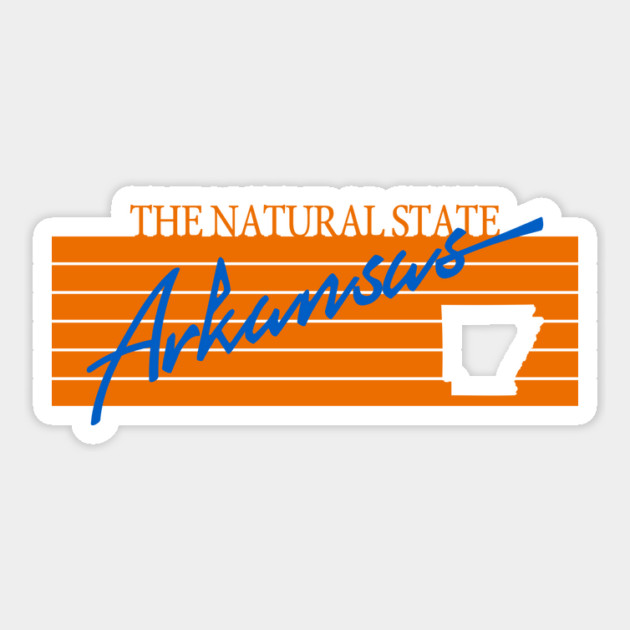 Retro Natural State Sticker by rt-shirts