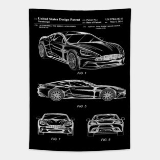 Aston Martin Patent White Tapestry