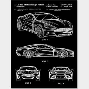 Aston Martin Patent White Posters and Art