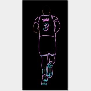 Dwyane Wade Miami Vice Neon Posters and Art
