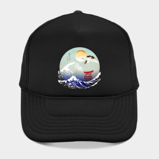 The Great Wave Japanese Crane Hat