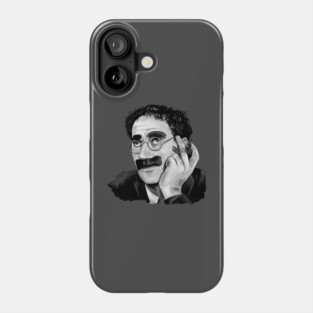 Groucho Marx Illustration by Burro Phone Case