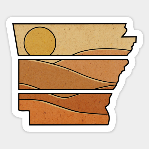 Arkansas Fall Colors Sticker by rt-shirts