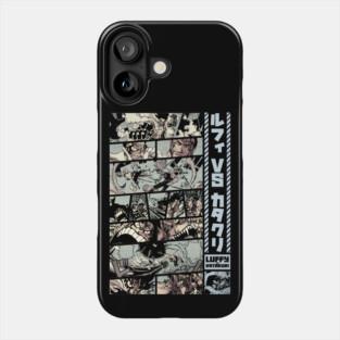 Luffy Sankeman vs Katakuri == ONE PIECE = Manga Panel Desing S04 -Grey- Phone Case