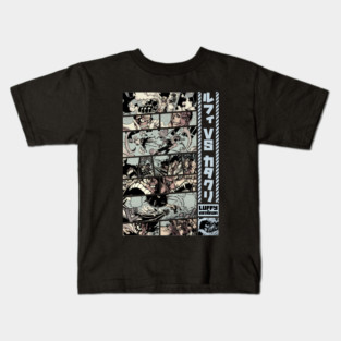 Luffy Sankeman vs Katakuri == ONE PIECE = Manga Panel Desing S04 -Grey- Kids T-Shirt