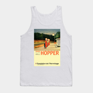 Edward Hopper - Gas - Minimalist Exhibition Art Poster Tank Top