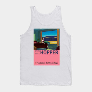 Edward Hopper - Western Motel - Minimalist Exhibition Art Poster Tank Top