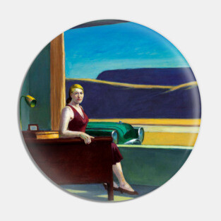 Edward Hopper - Western Motel - Minimalist Exhibition Art Poster Pin