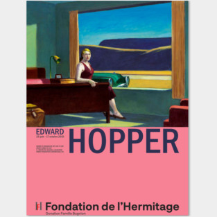Edward Hopper - Western Motel - Minimalist Exhibition Art Poster Posters and Art