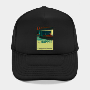 Edward Hopper - Nighthawks - Minimalist Exhibition Art Poster Hat