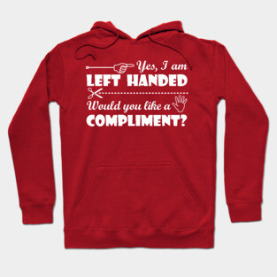 Lispe Yes, I am Left Handed Hoodie