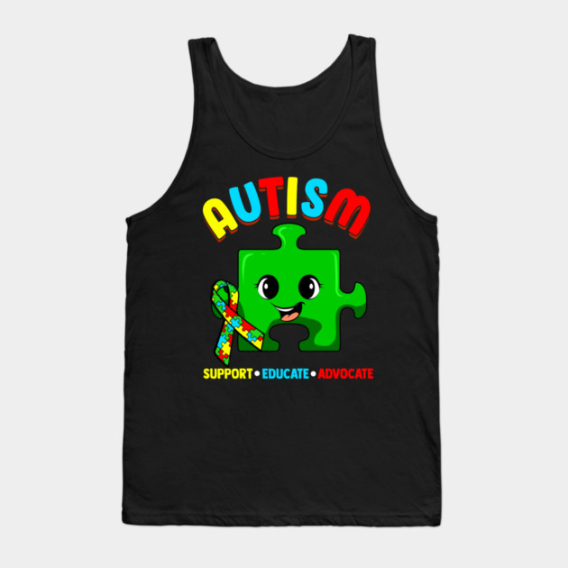 Autism Awareness Support Educate Advocate Cute design Tank Top by creative