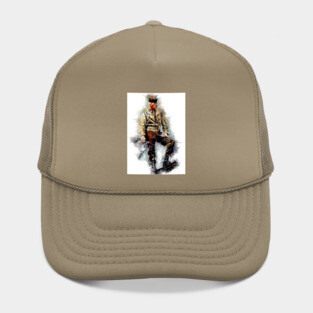 Lee Marvin Unique World War 2 Movie Watercolor Portrait Hat