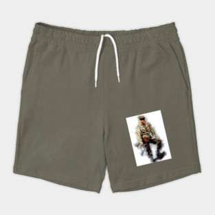 Lee Marvin Unique World War 2 Movie Watercolor Portrait Shorts