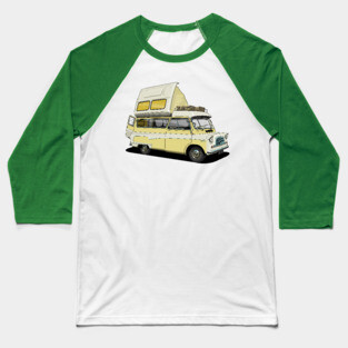 Bedford Campervan in yellow Baseball T-Shirt