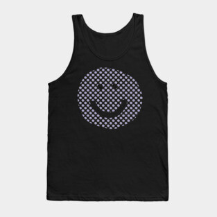 Smiley Face Pattern Lavender Tank Top
