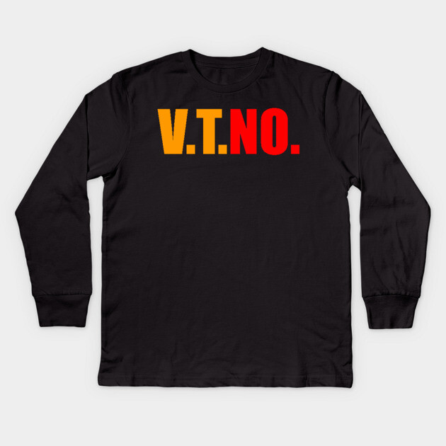 V.T.No. No VTO Design Kids Long Sleeve T-Shirt by belownormal