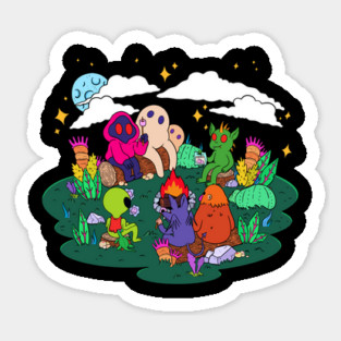 Cryptid Camping Sticker